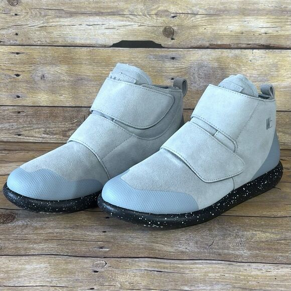 WORLD BOOTS Sz 12 Mens Chukka Moccasin Boots 100% Leather Suede Light Blue - Picture 2 of 16